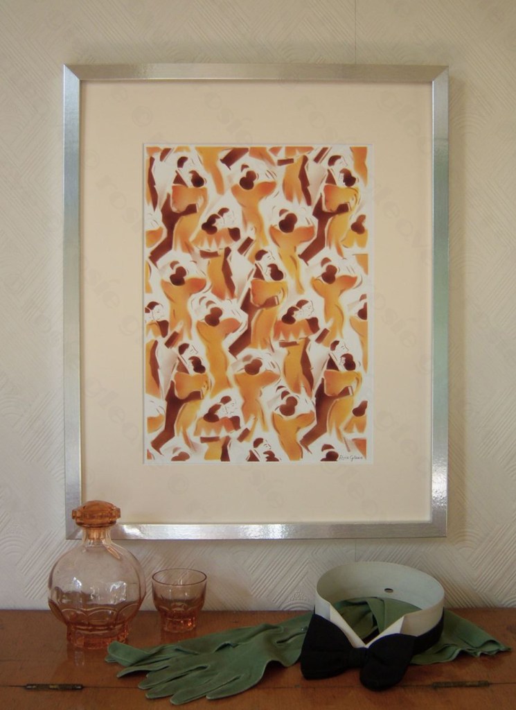 'TANGO - FLAME ORANGE/BROWN' by ROSIE GLEAVE www.rosiegleave.com